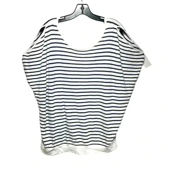 Lilly Pulitzer Cold Shoulder Linen Cotton Striped SweaterSize: S/M - Picture 1 of 7